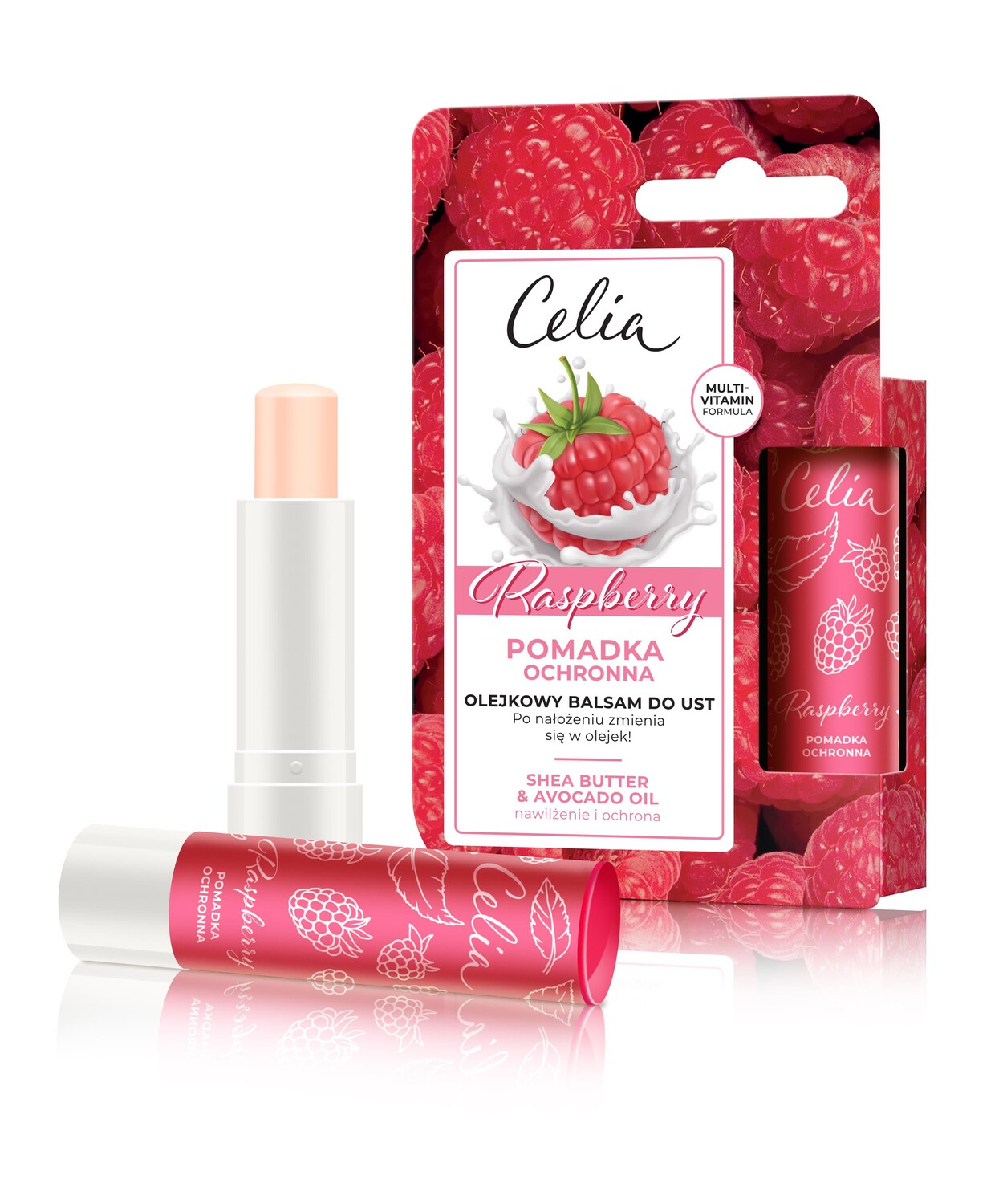 

Бальзам для губ с маслом малины Celia, 4 гр