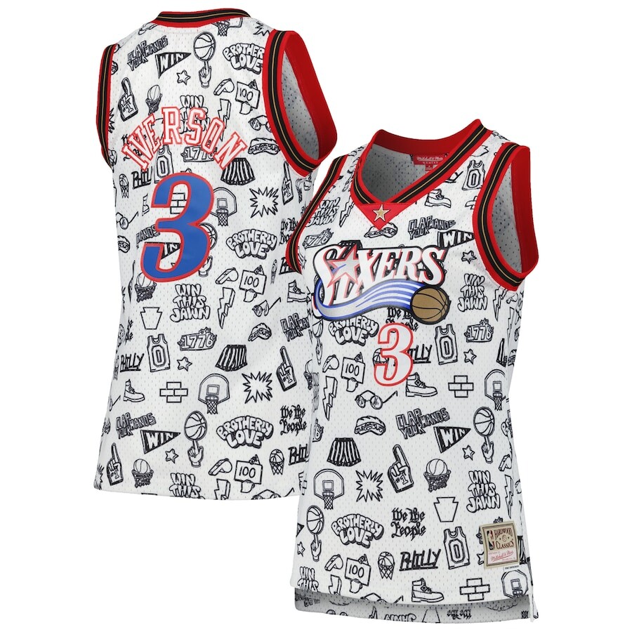 

Джерси Mitchell & Ness Philadelphia 76Ers, белый
