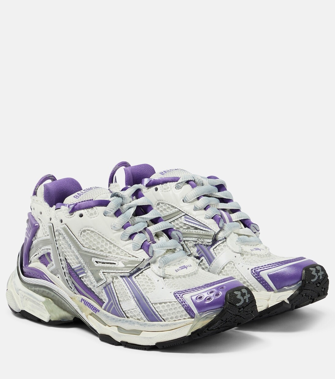 

Кроссовки runner из нейлона с сетчатой отделкой Balenciaga, белый