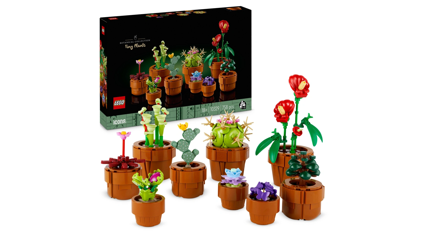 Lego Icons Botanical Collection Набор мини-растений и цветов