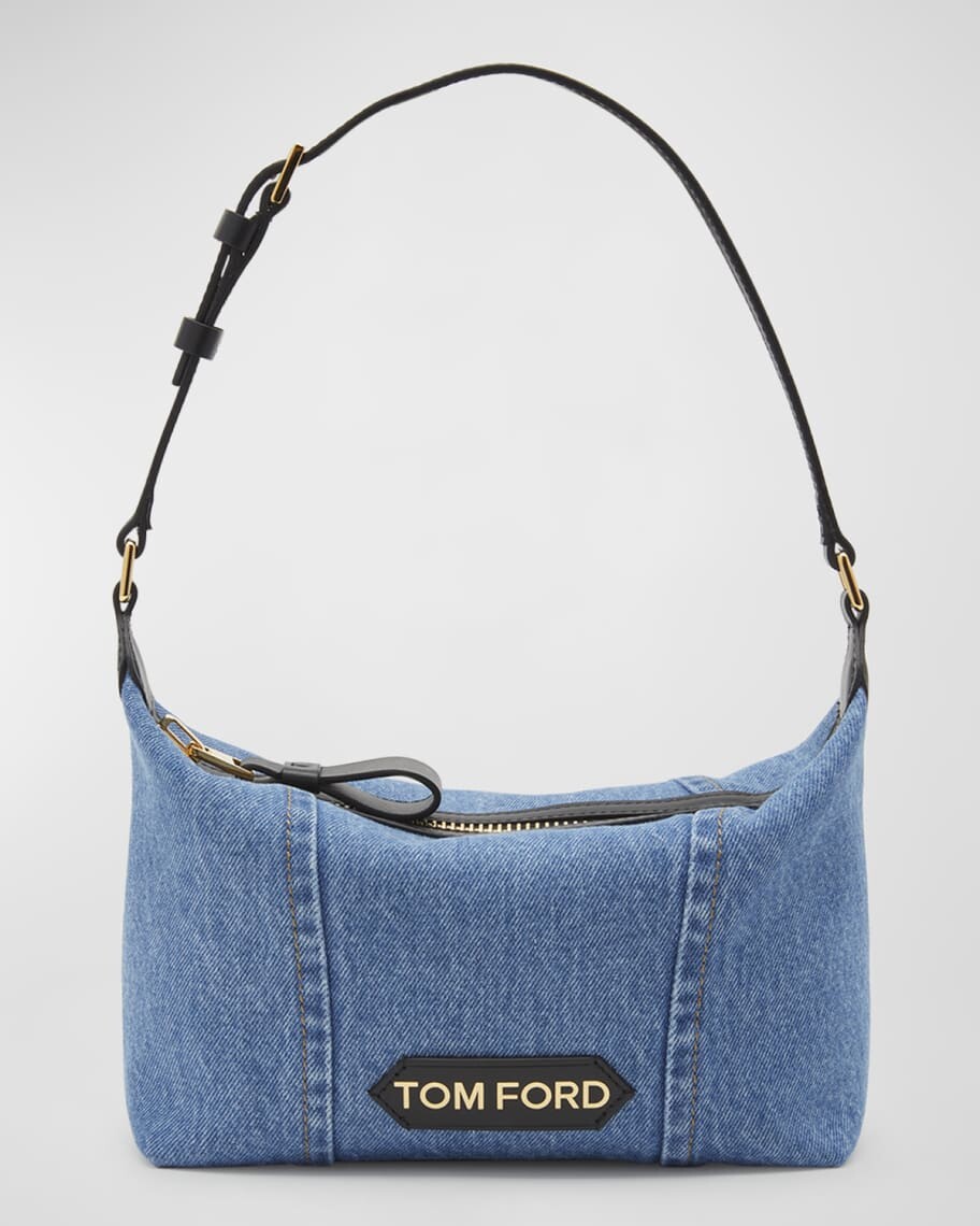 

Сумка через плечо Label среднего размера из джинсовой ткани TOM FORD