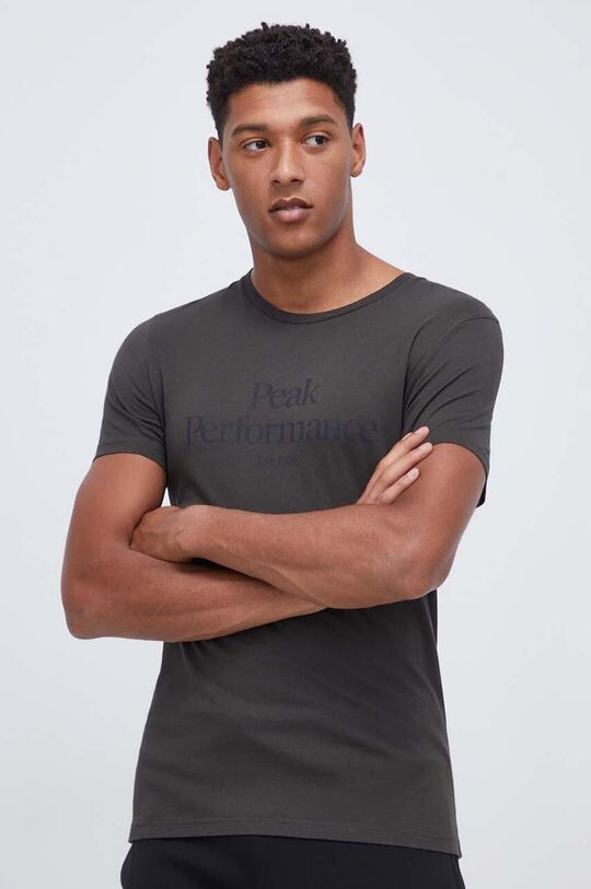 

Хлопковая футболка Peak Performance, зеленый