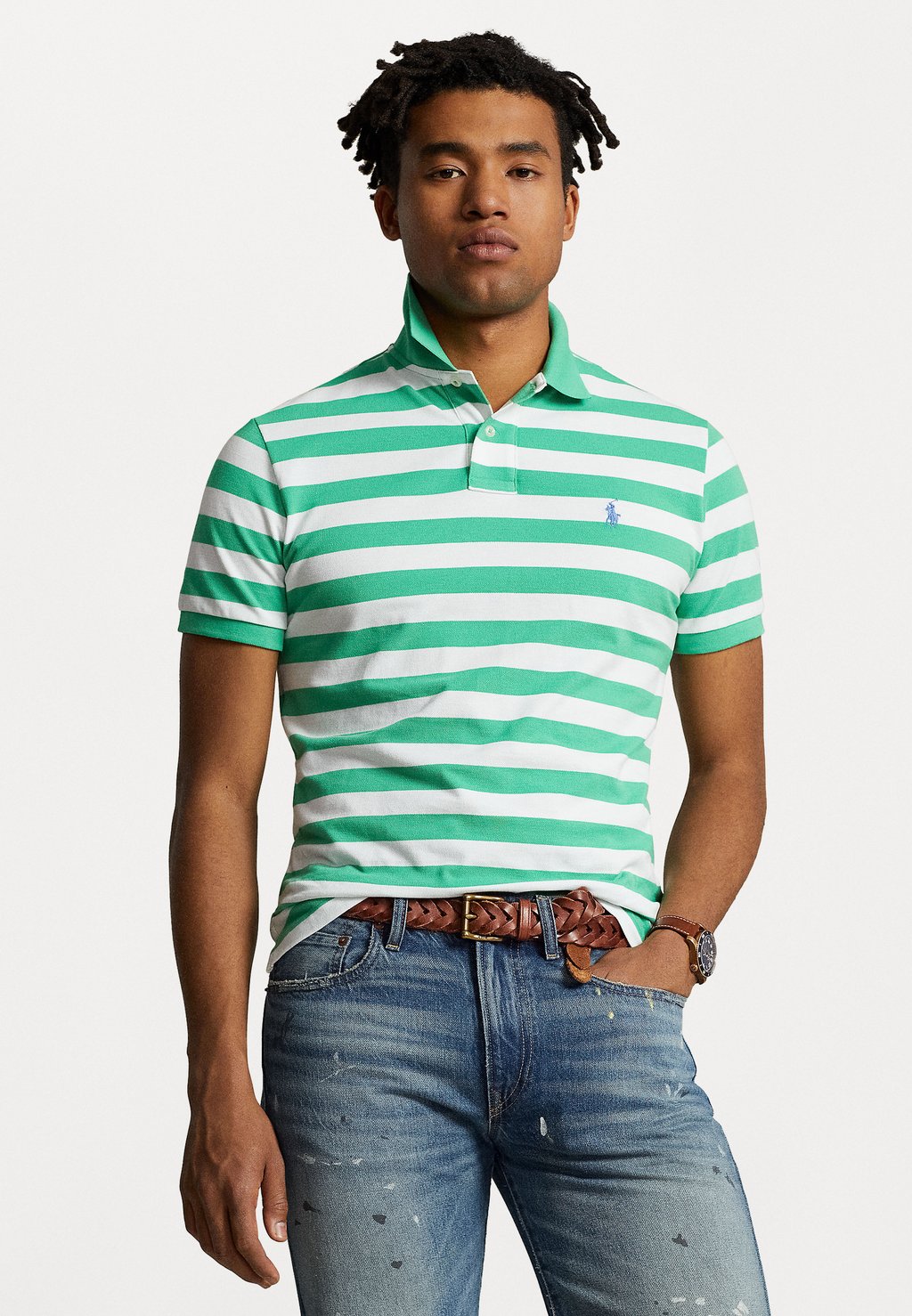 

Поло Short Sleeve Polo Ralph Lauren, цвет classic kelly/white