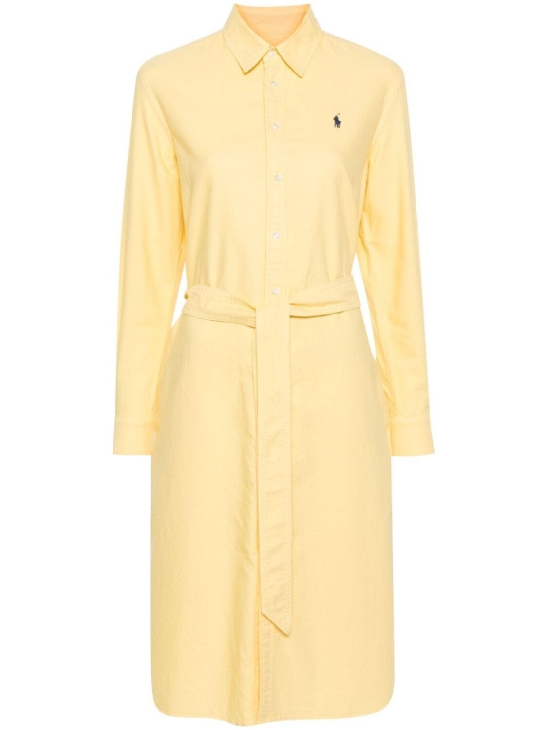 

Polo Ralph Lauren платье-рубашка с вышивкой Polo Pony, желтый