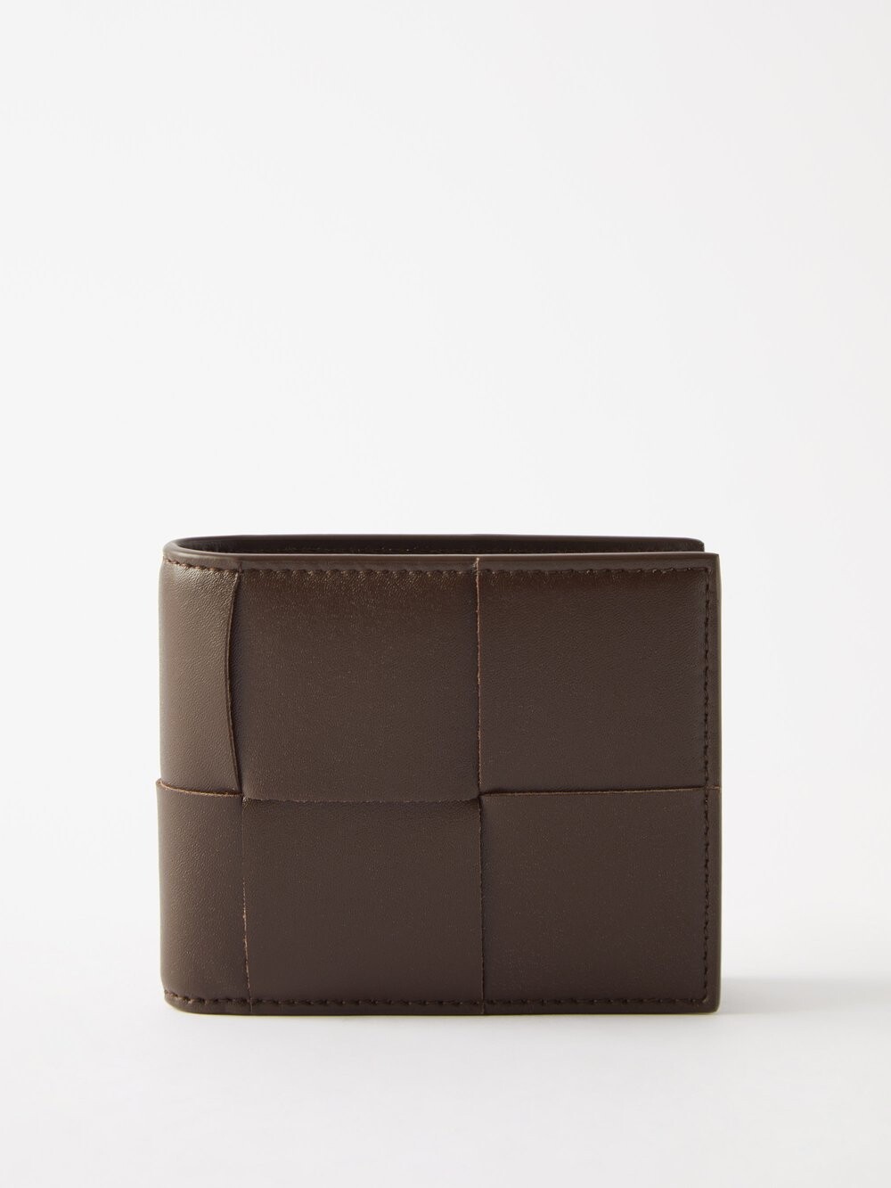 

Кожаный кошелек cassette intrecciato, складывающийся в два раза Bottega Veneta, коричневый