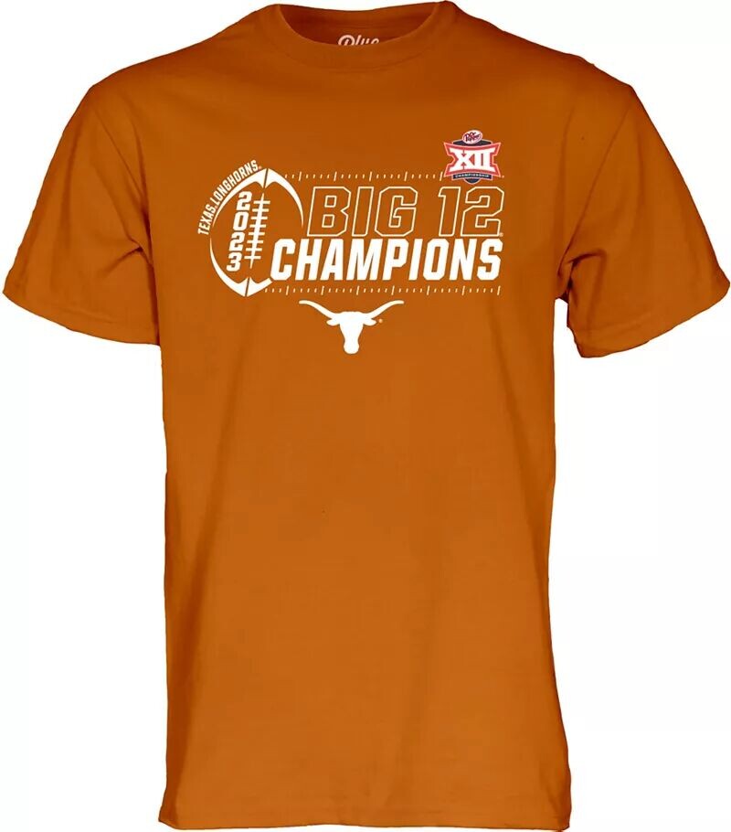 

Blue 84 Футболка для взрослых Texas Longhorns 2023 Big 12 Champions