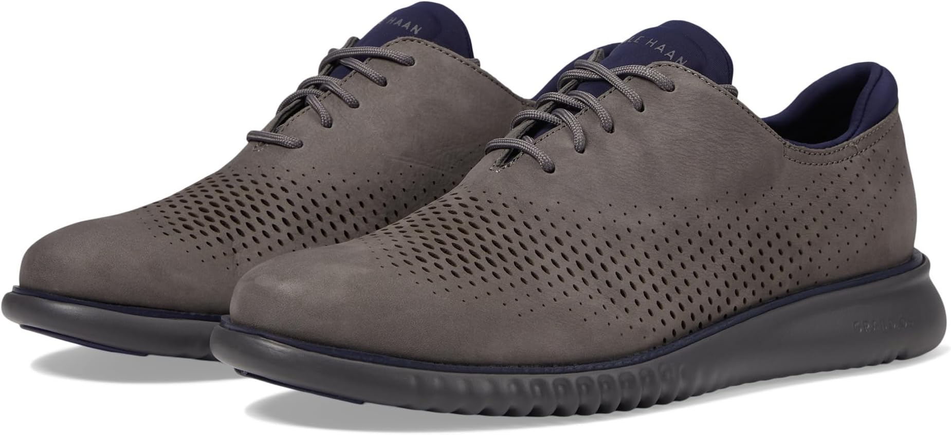 

Оксфорды Cole Haan 2.Zerogrand Laser Wing Tip Oxford Lined, цвет Tornado Nubuck/Pavement