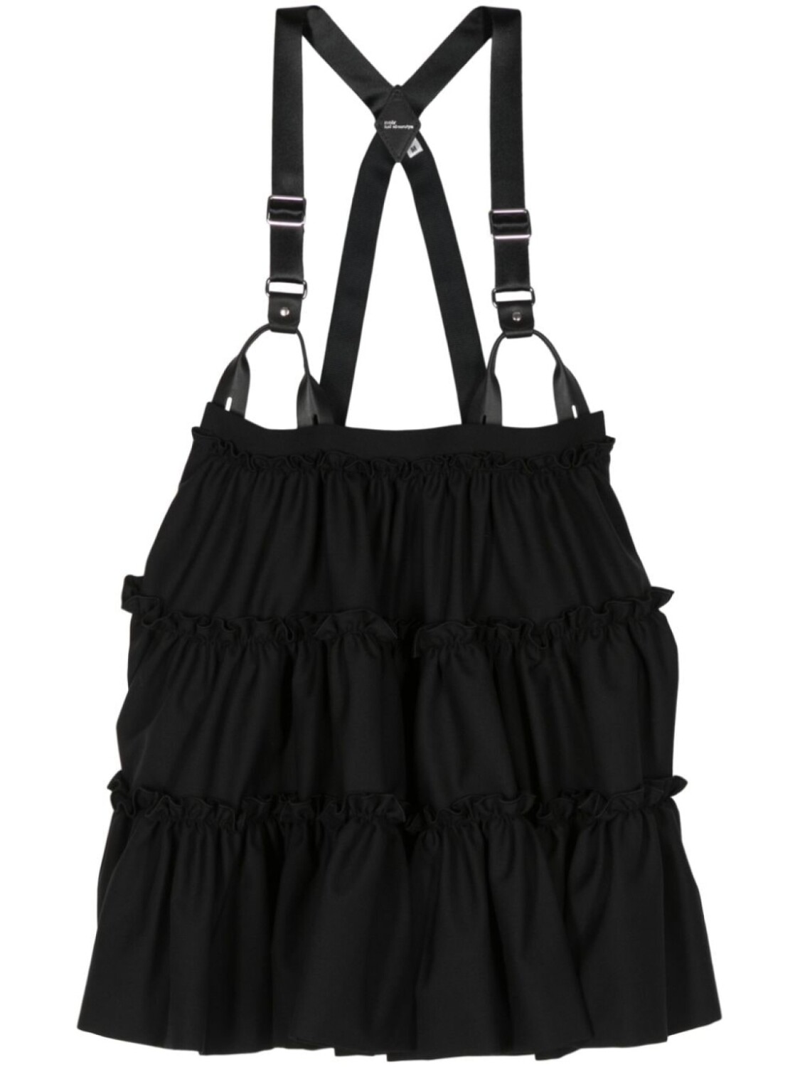 

Noir Kei Ninomiya шерстяной топ с оборками, черный