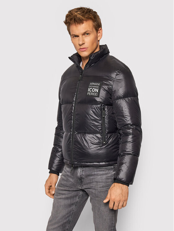 

Пуховик стандартного кроя Armani Exchange, черный