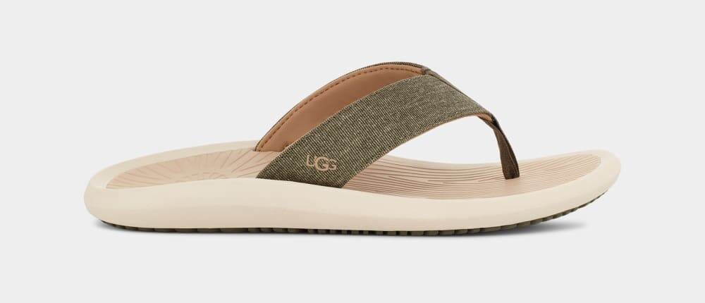 

Сандалии Brookside II Flip Canvas UGG, зеленый