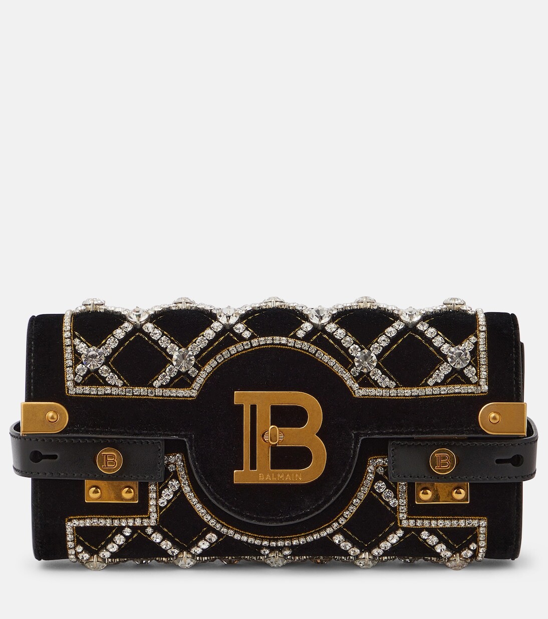 

Клатч b-buzz 23, украшенный кристаллами Balmain, черный