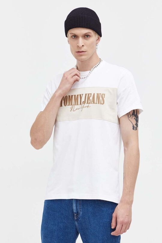 

Хлопковая футболка Tommy Jeans, белый