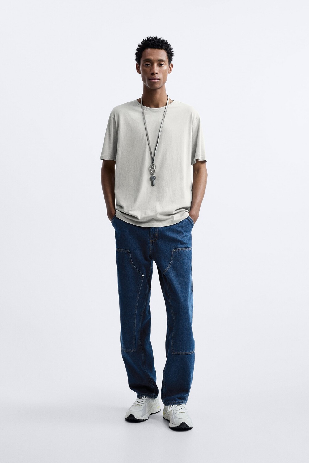 

Легкая футболка Zara, светло-серый