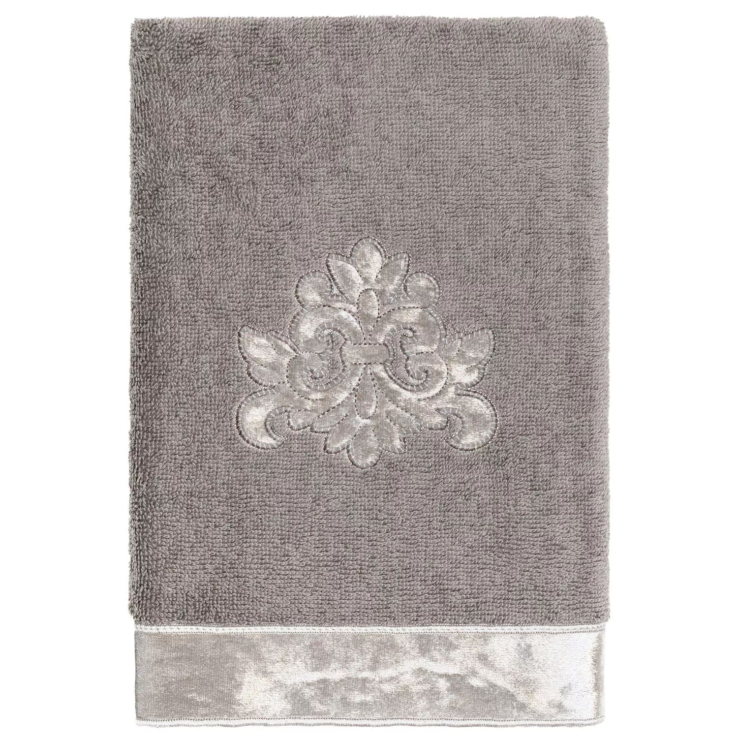 Linum Домашний текстиль Турецкий хлопок Май Набор из 2 украшенных полотенец для рук, серый