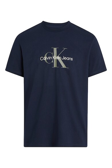 

Футболка с логотипом и овальным вырезом CALVIN KLEIN JEANS, хаки, темно-синий