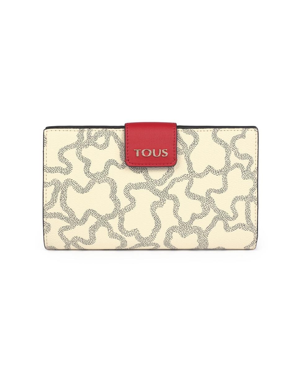 

Женский кошелек Tous Flat Kaos Icon из водоотталкивающей парусины Tous, бежевый