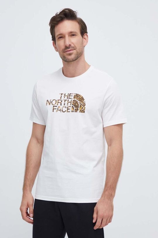

Хлопковая футболка The North Face, бежевый