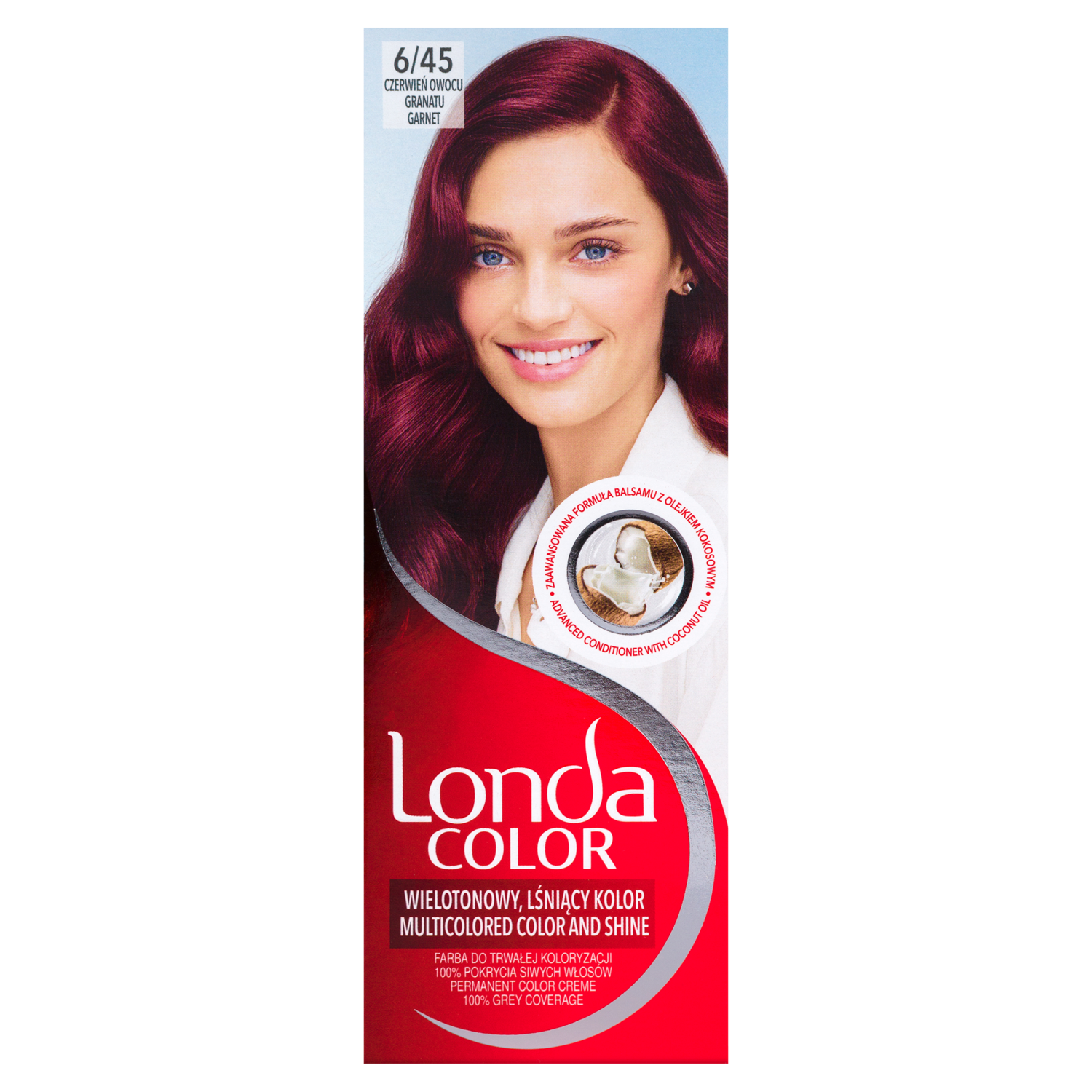 Крем-краска для волос 6/45 гранатовый красный Londa Color, 1 упаковка londa лонда стойкая крем краска 10 8