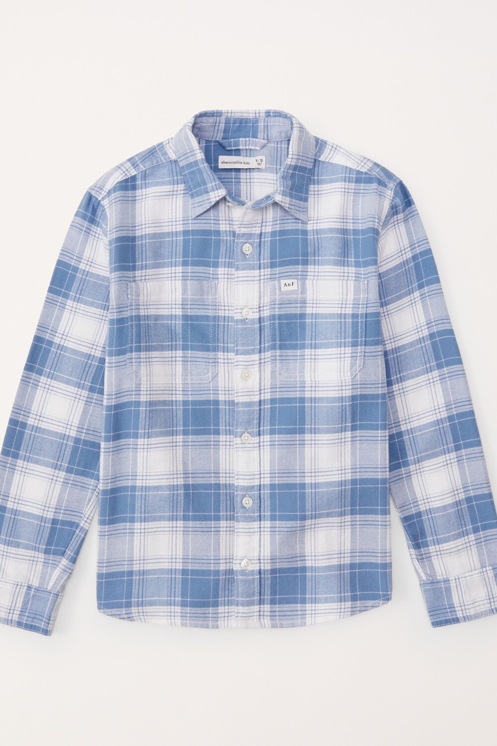 

Синяя фланелевая рубашка Abercrombie & Fitch, синий