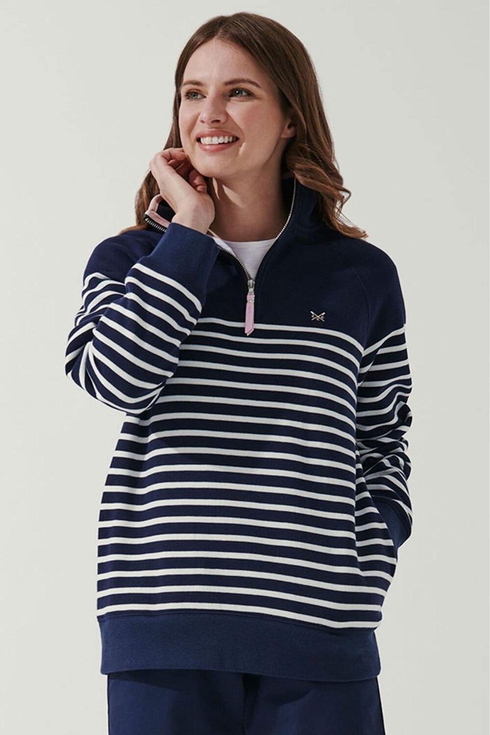 

Синяя толстовка на полумолнии Crew Clothing Company, синий