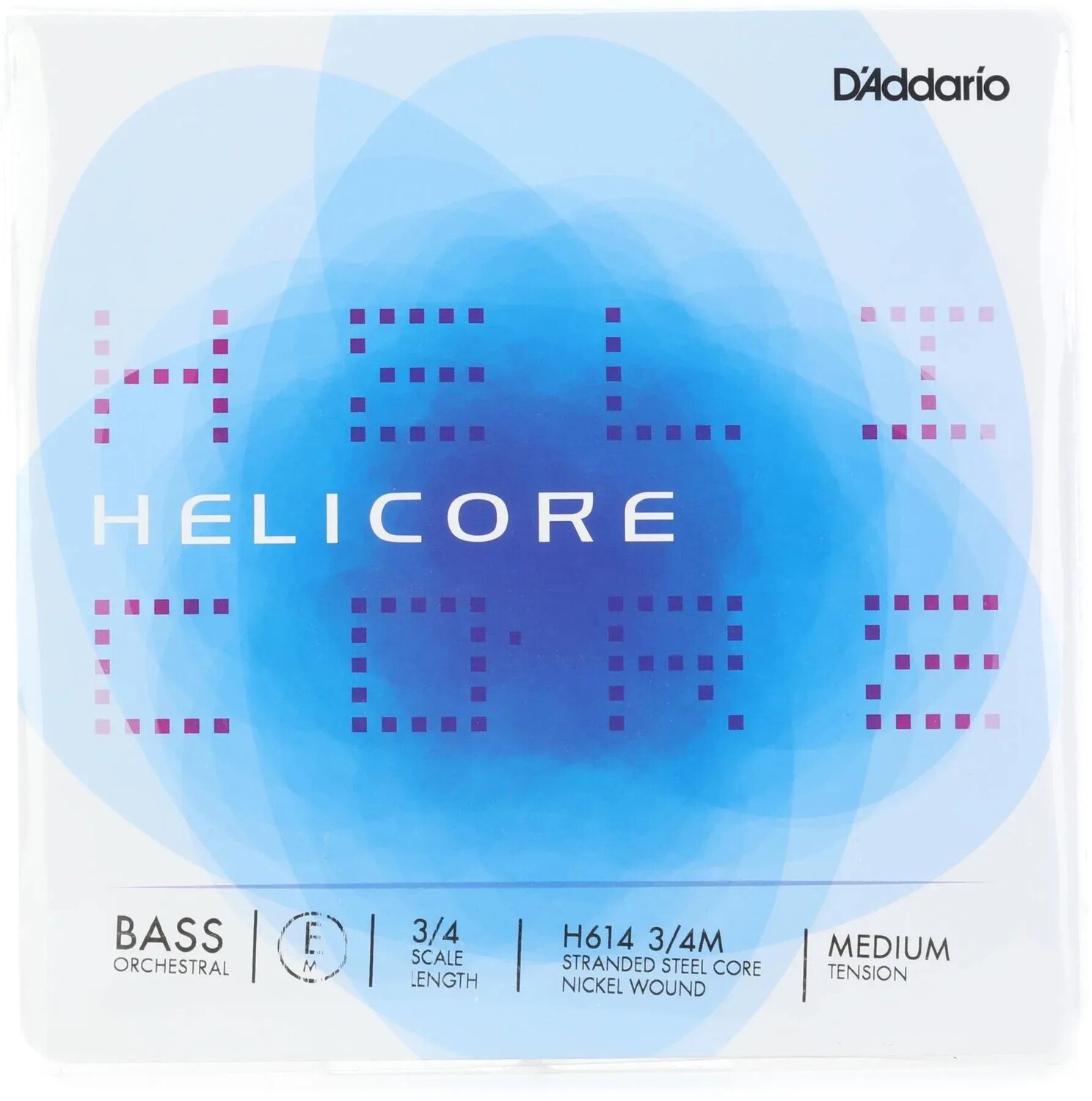 

D'Addario H614 3/4M Helicore Оркестровая контрабасовая струна E - размер 3/4 - среднее натяжение