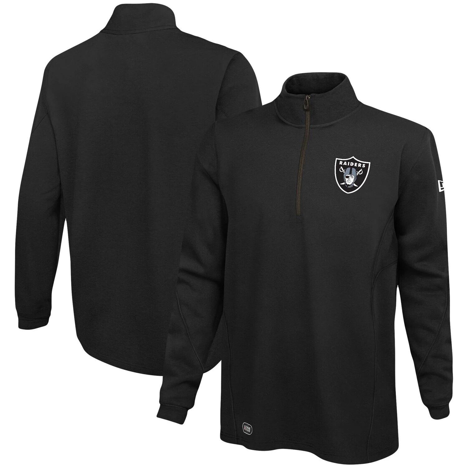 

Мужская черная куртка Las Vegas Raiders Joint Authentic Overcome с молнией на четверть New Era