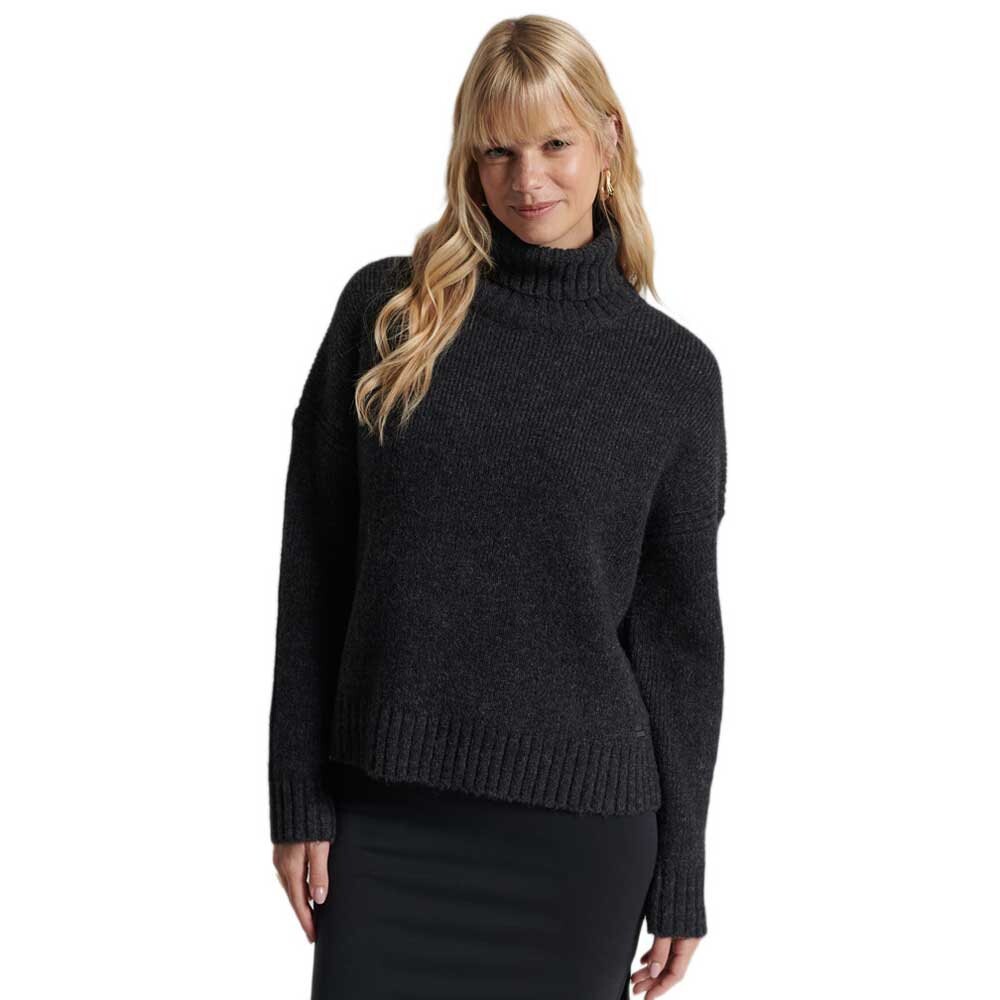 

Свитер Superdry Studios Chunky Roll Neck, серый