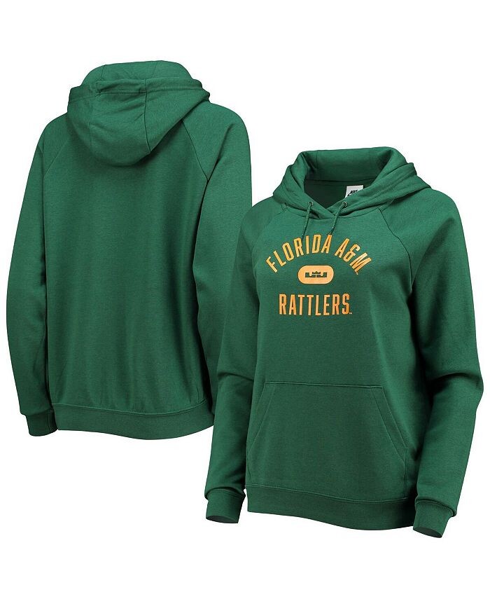 

Женский пуловер с капюшоном и принтом реглан Florida A&M Rattlers Pillbox от LeBron James Green Nike, зеленый