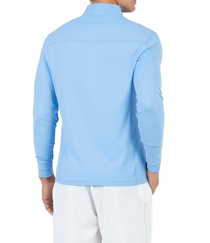IBKUL Пуловер с воротником-стойкой и длинными рукавами UPF, синий