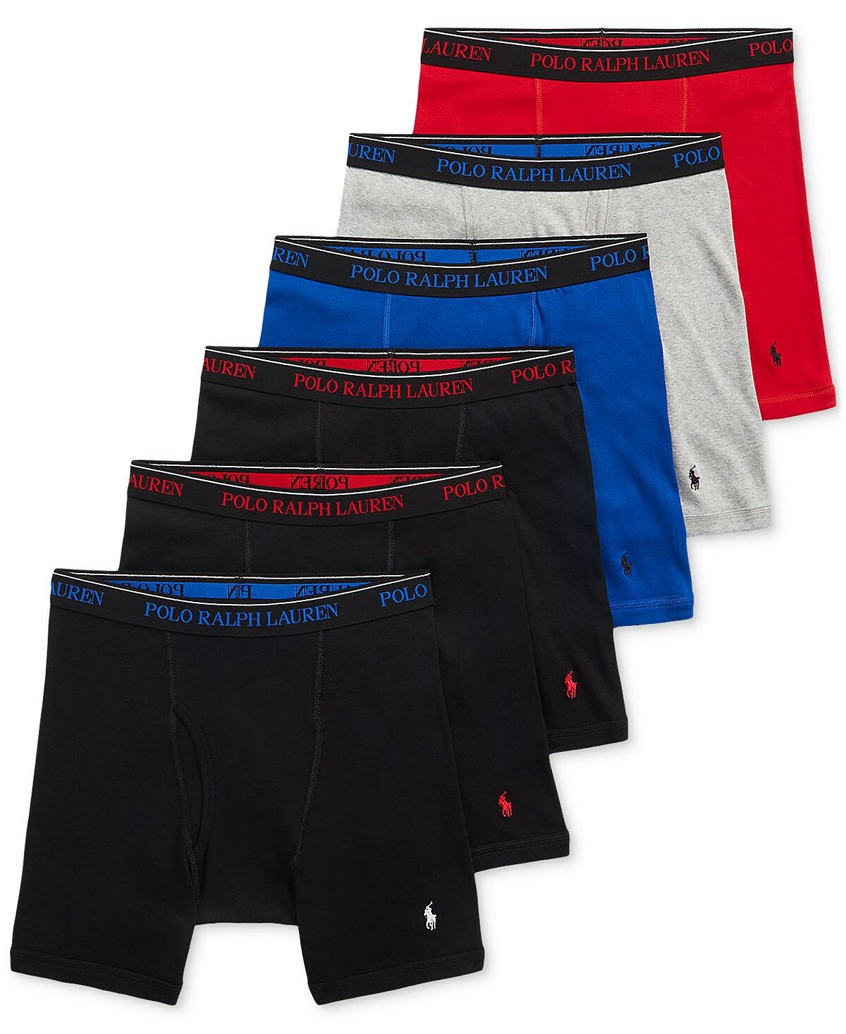 

Мужские трусы-боксеры классического кроя 5+1 Free Bonus Pack Polo Ralph Lauren