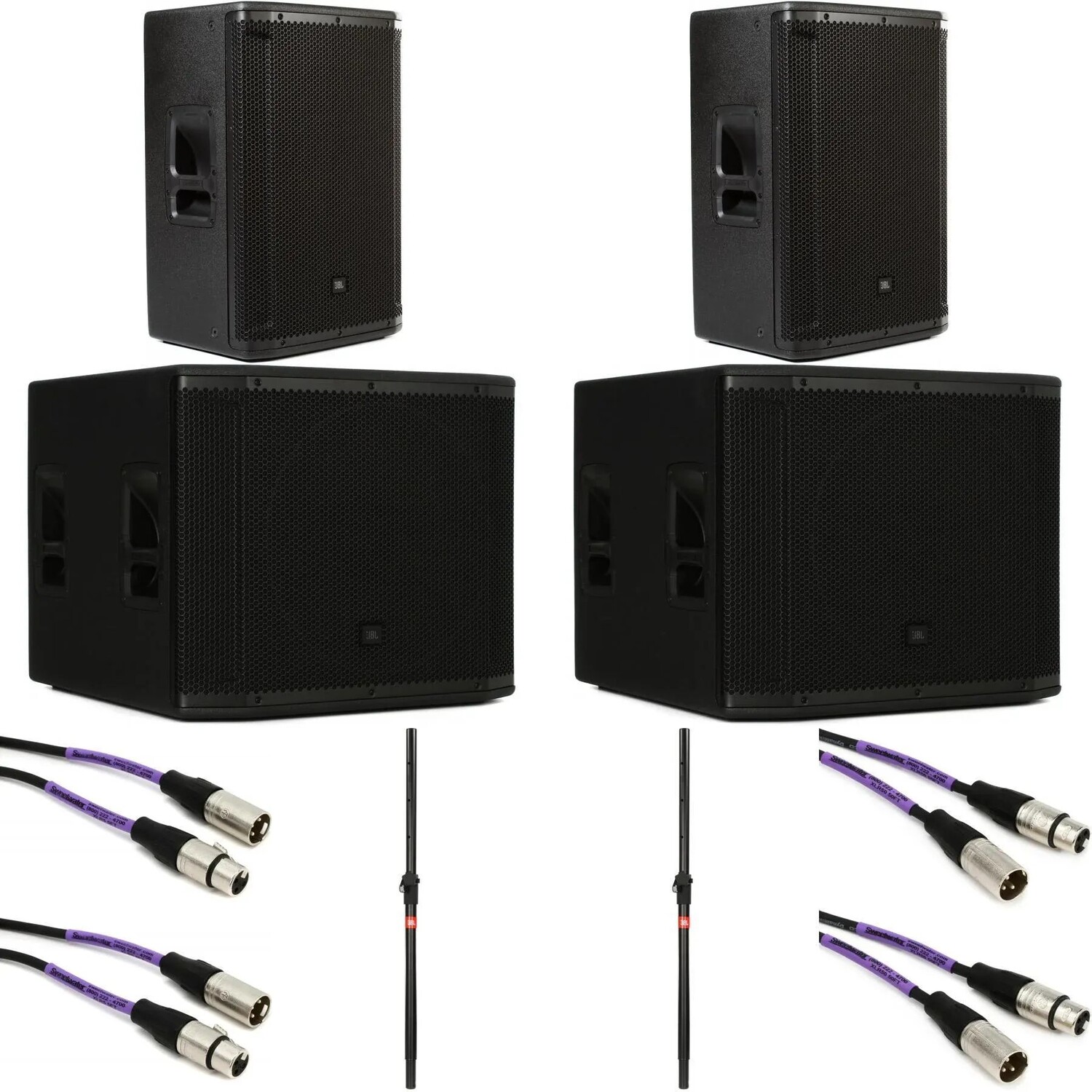 

Комплект 15-дюймового активного динамика JBL SRX815P и активного сабвуфера SRX818SP 18 дюймов
