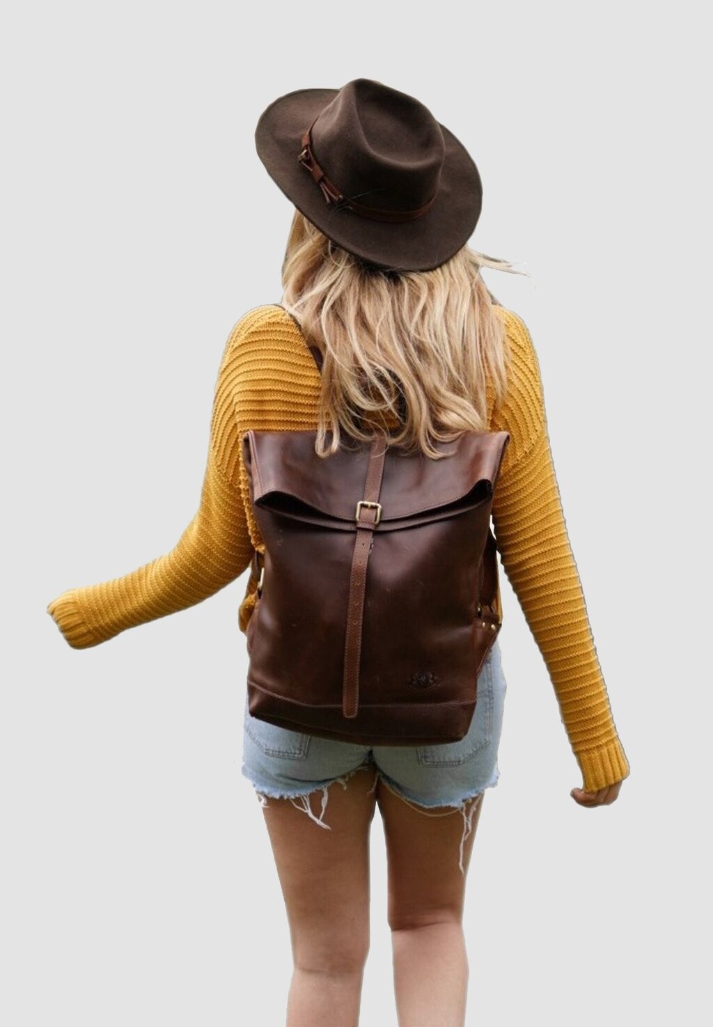

Рюкзак Rolltop Leather Backpack Jay SID & VAIN, цвет dunkelbraun