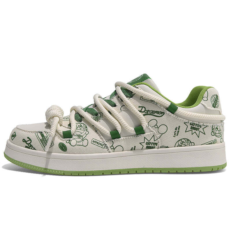 

Кроссовки Doraemon Skateboarding Shoes Unisex Low-top, зеленый