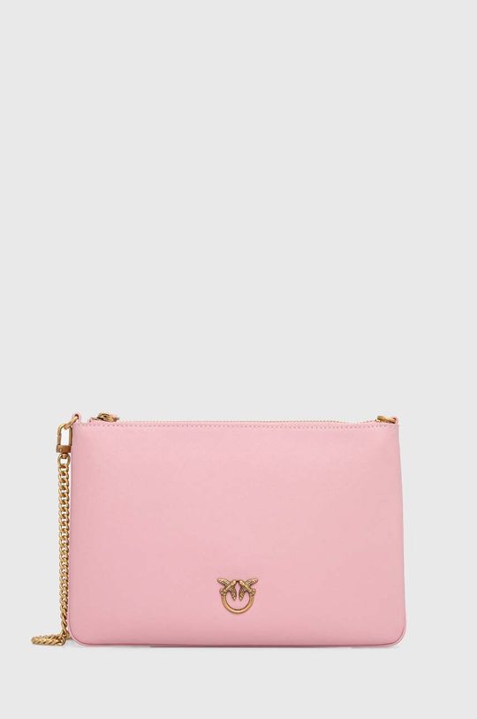 Кожаная сумочка Pinko, розовый