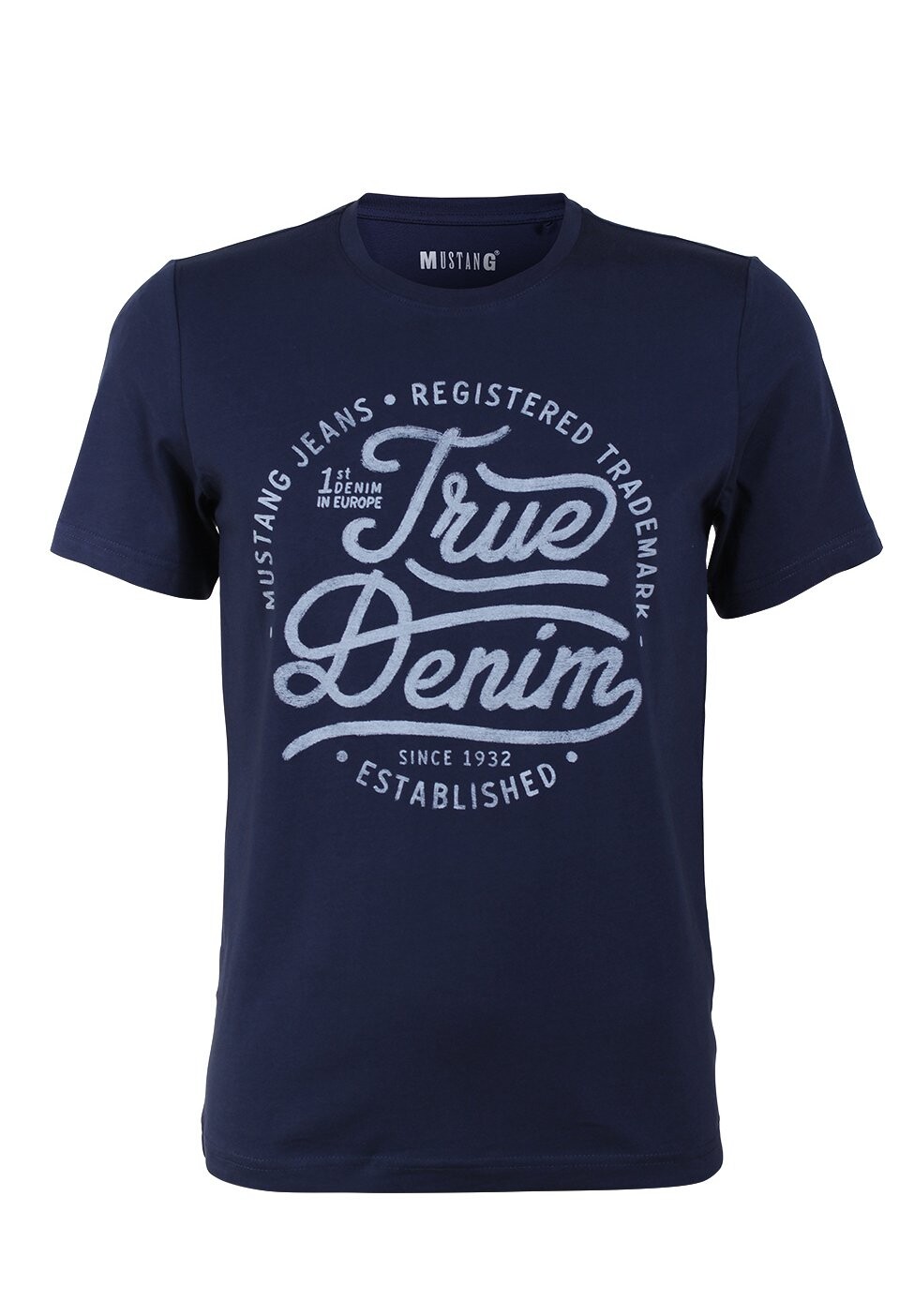 

Футболка с принтом BASIC PRINT Mustang, цвет mood indigo