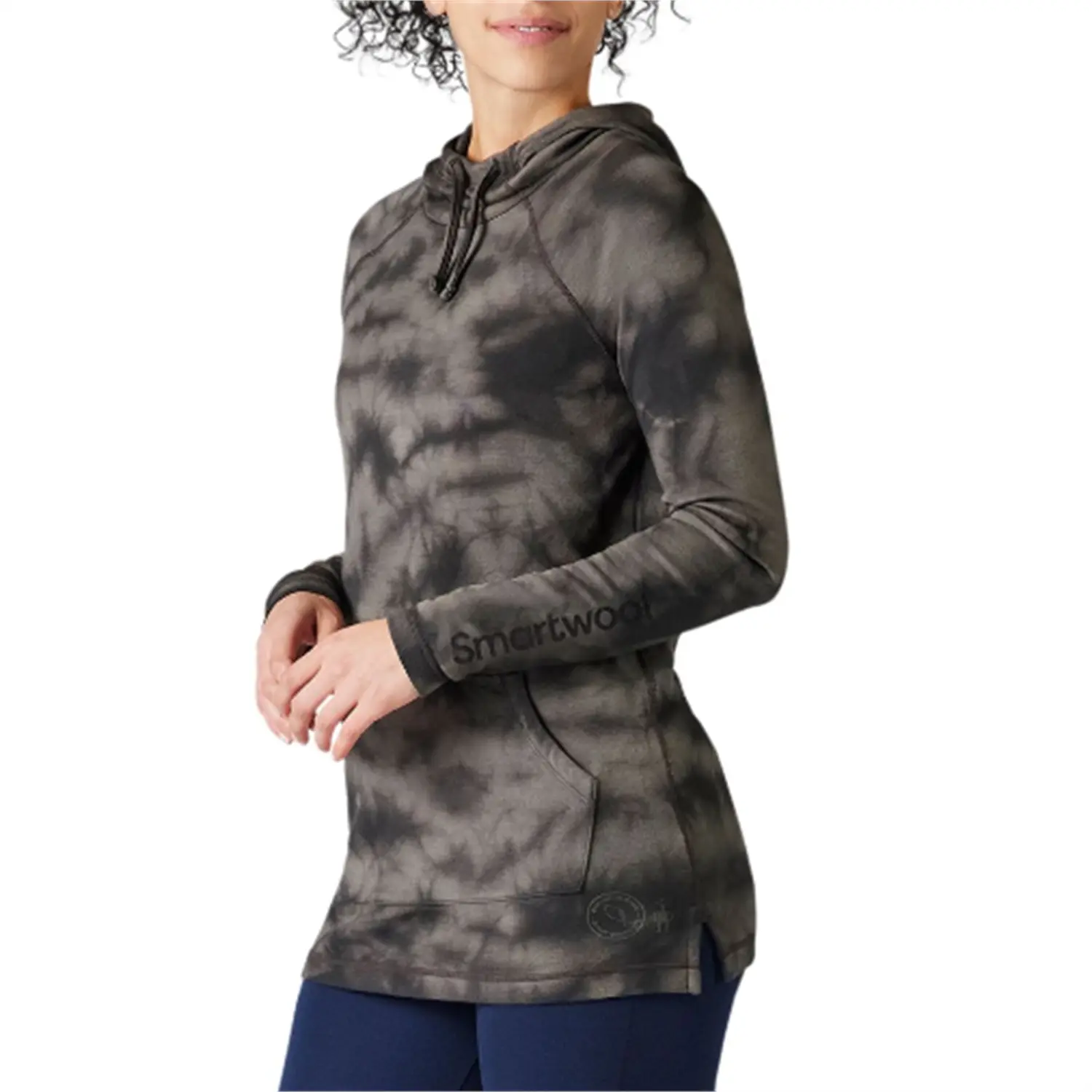 

Худи Smartwool Thermal Plant-Based Dye Merino Logo, цвет Black Marble Wash