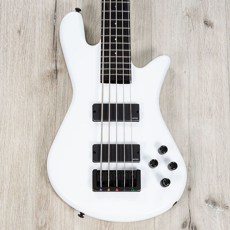 цена Басс гитара Spector NS Ethos 5 HP 5-String Bass, Ebony Fretboard, EMG 40DC, White Sparkle Gloss