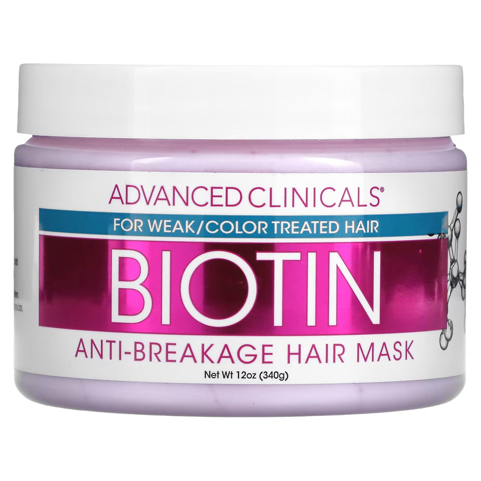 Маска для волос Advanced Clinicals с биотином против ломкости, 12 жидких унций (340 мл)