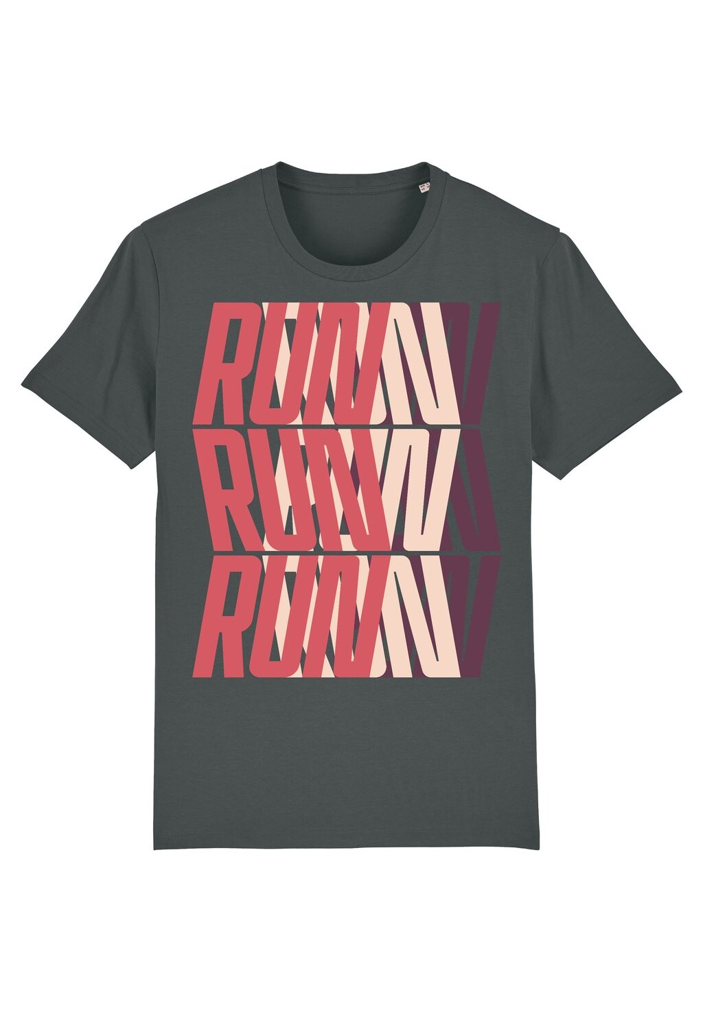 

Футболка с принтом RUNRUNRUN RED Watapparel, цвет anthracite