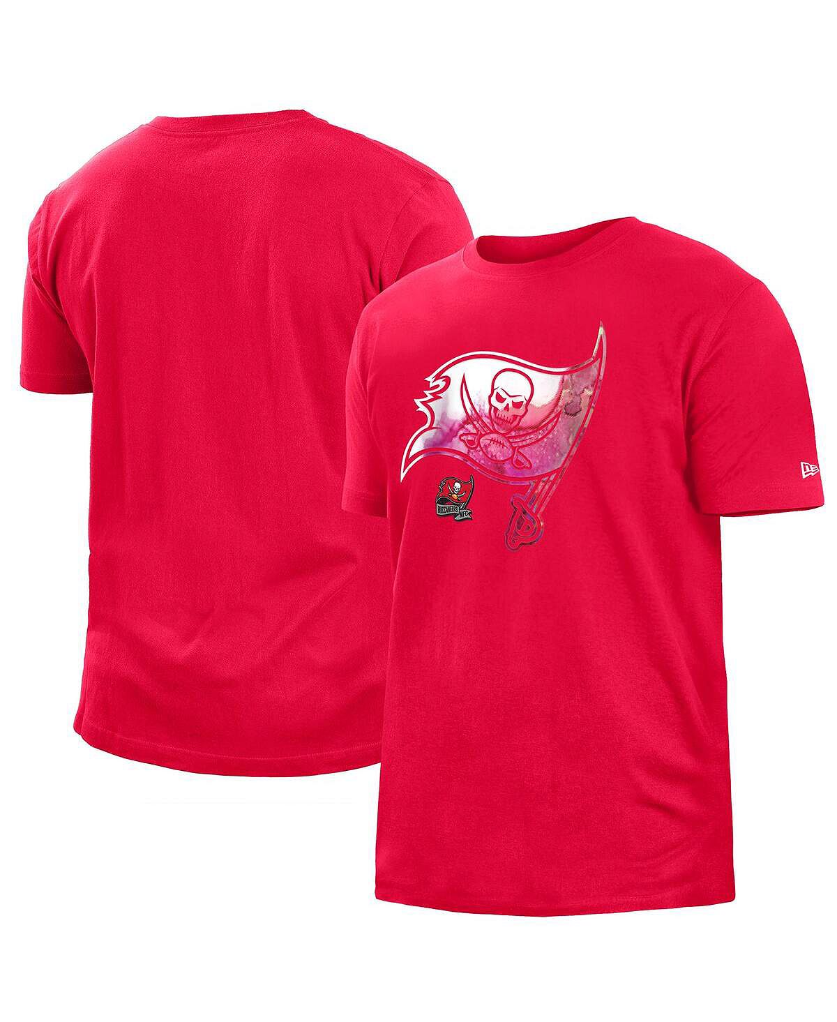 Мужская красная футболка Tampa Bay Buccaneers 2022 Sideline Ink Dye New Era