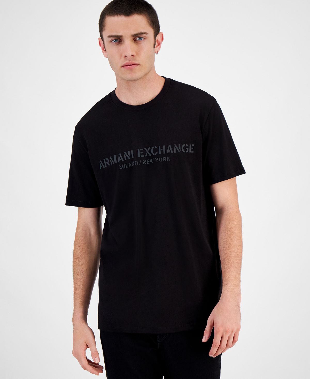 

Мужская футболка с графическим логотипом Milano/New York Armani Exchange