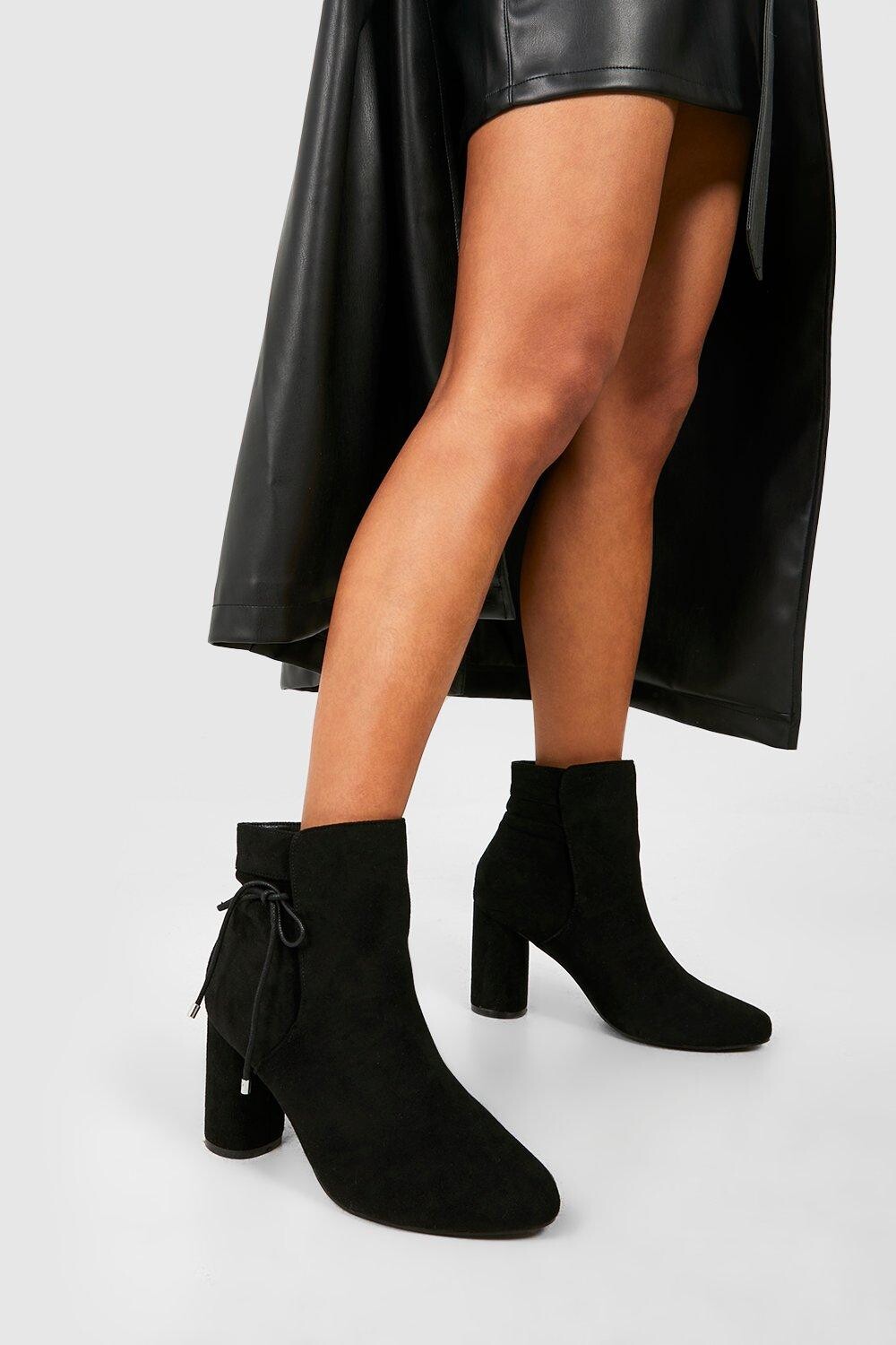

Широкие ботильоны с бантом boohoo, черный