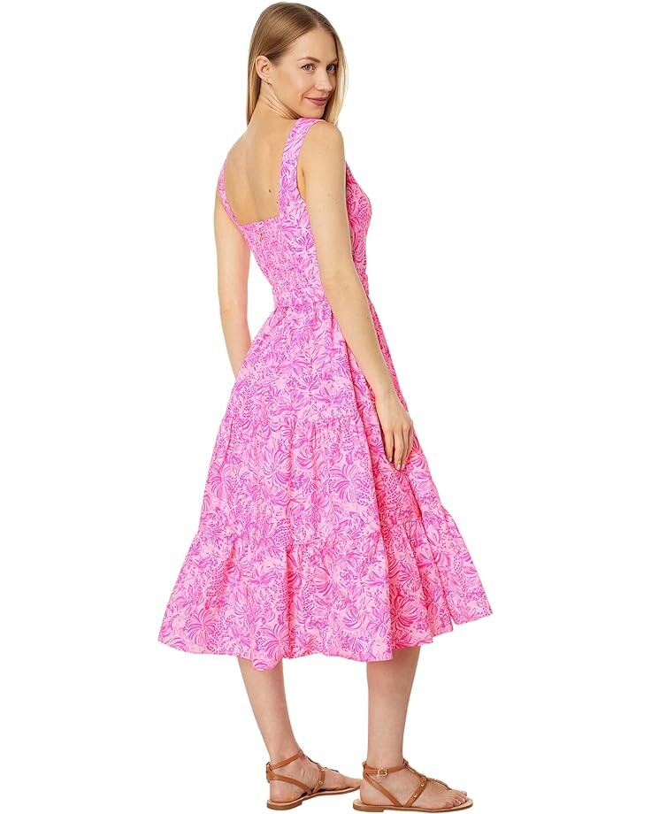 

Платье Lilly Pulitzer McKinnion Midi Dress, цвет Pink Blossom Foxy Llama