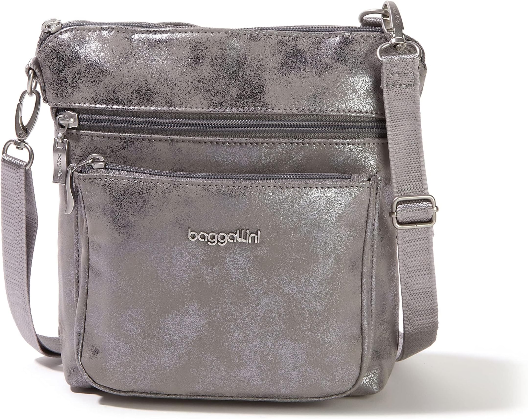 

Сумка Modern Pocket Crossbody Baggallini, цвет Silver Metallic Vegan Suede