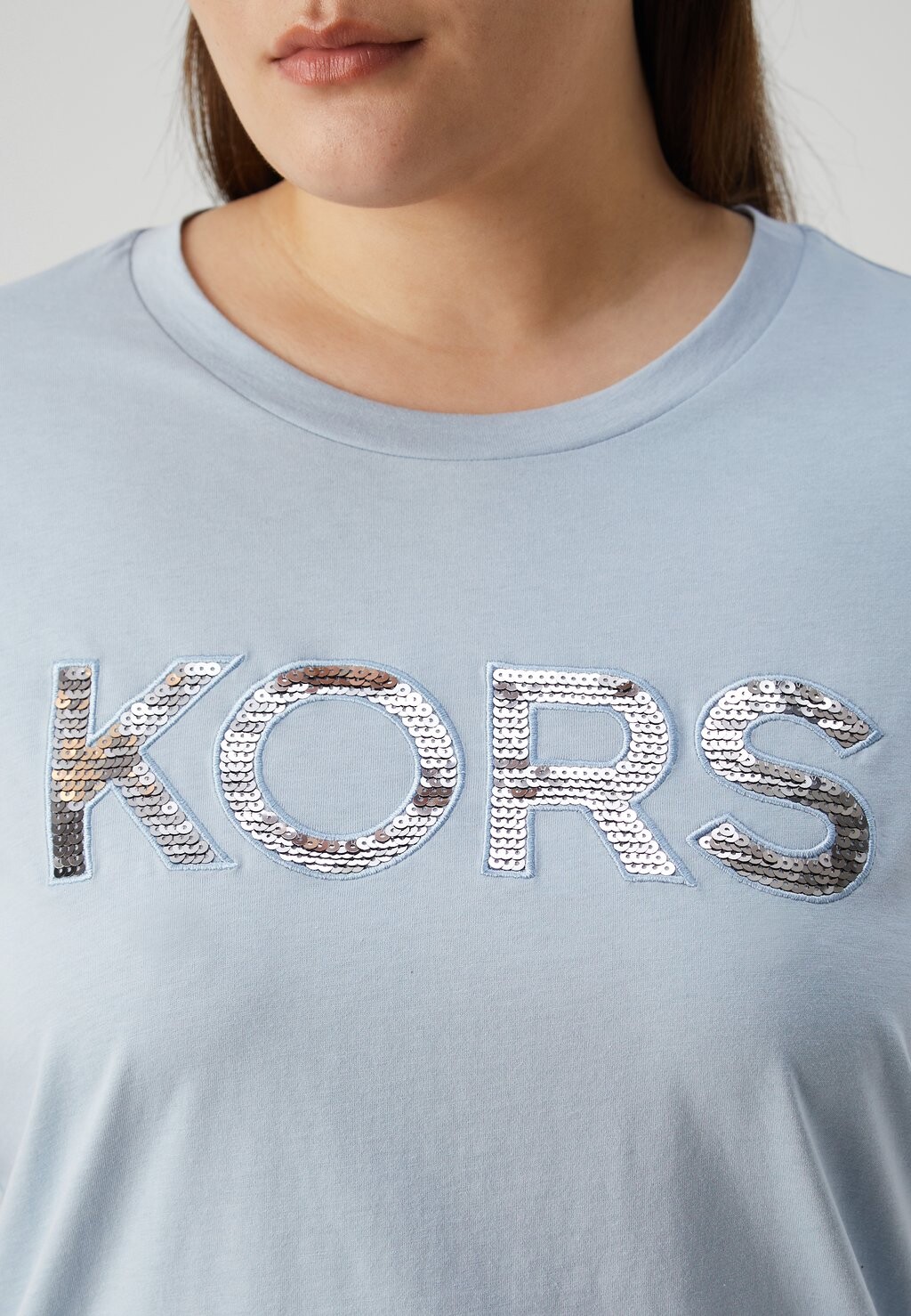 

Футболка с принтом Sequin Classic Tee Michael Kors, синяя