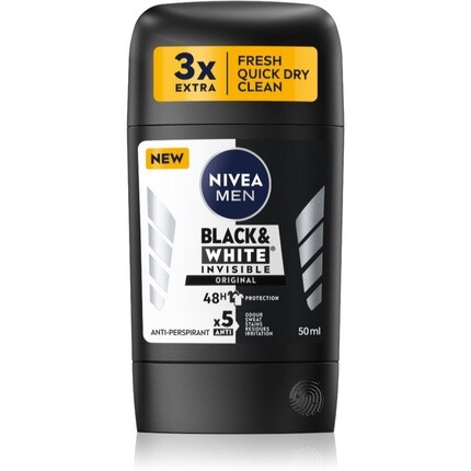 

Nivea Men Black & White Invisible Оригинальный стик-антиперспирант для мужчин - 50 мл