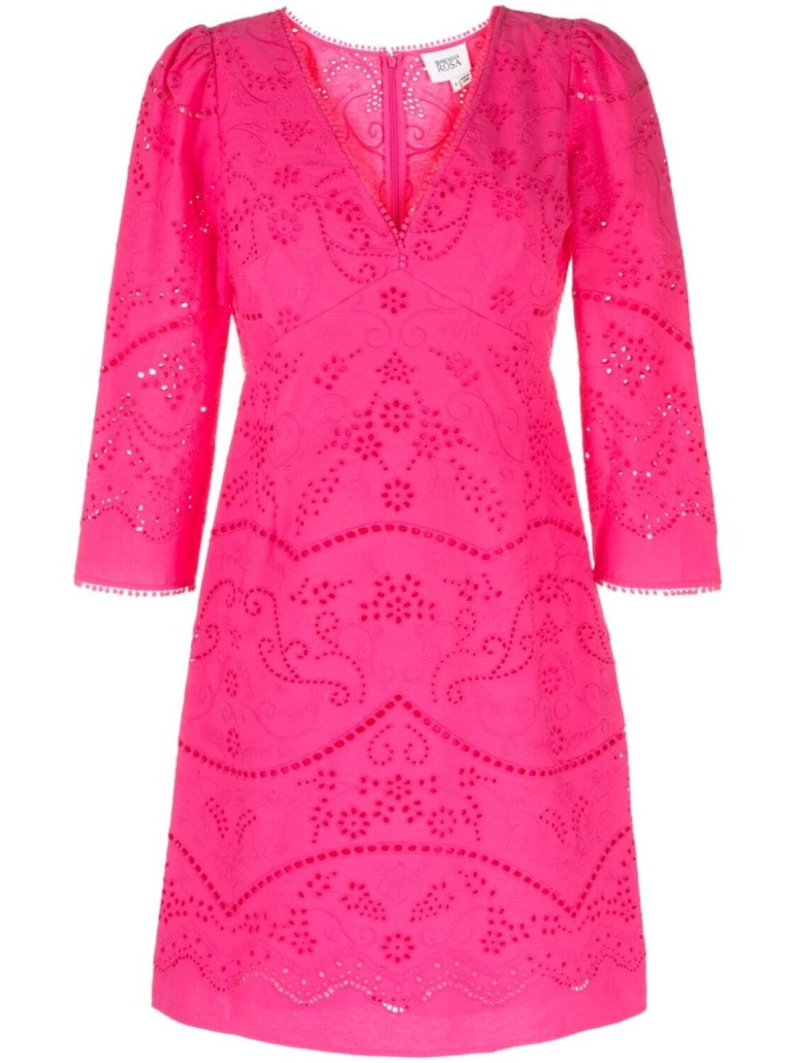 

Marchesa Rosa платье мини Anise с английской вышивкой, розовый