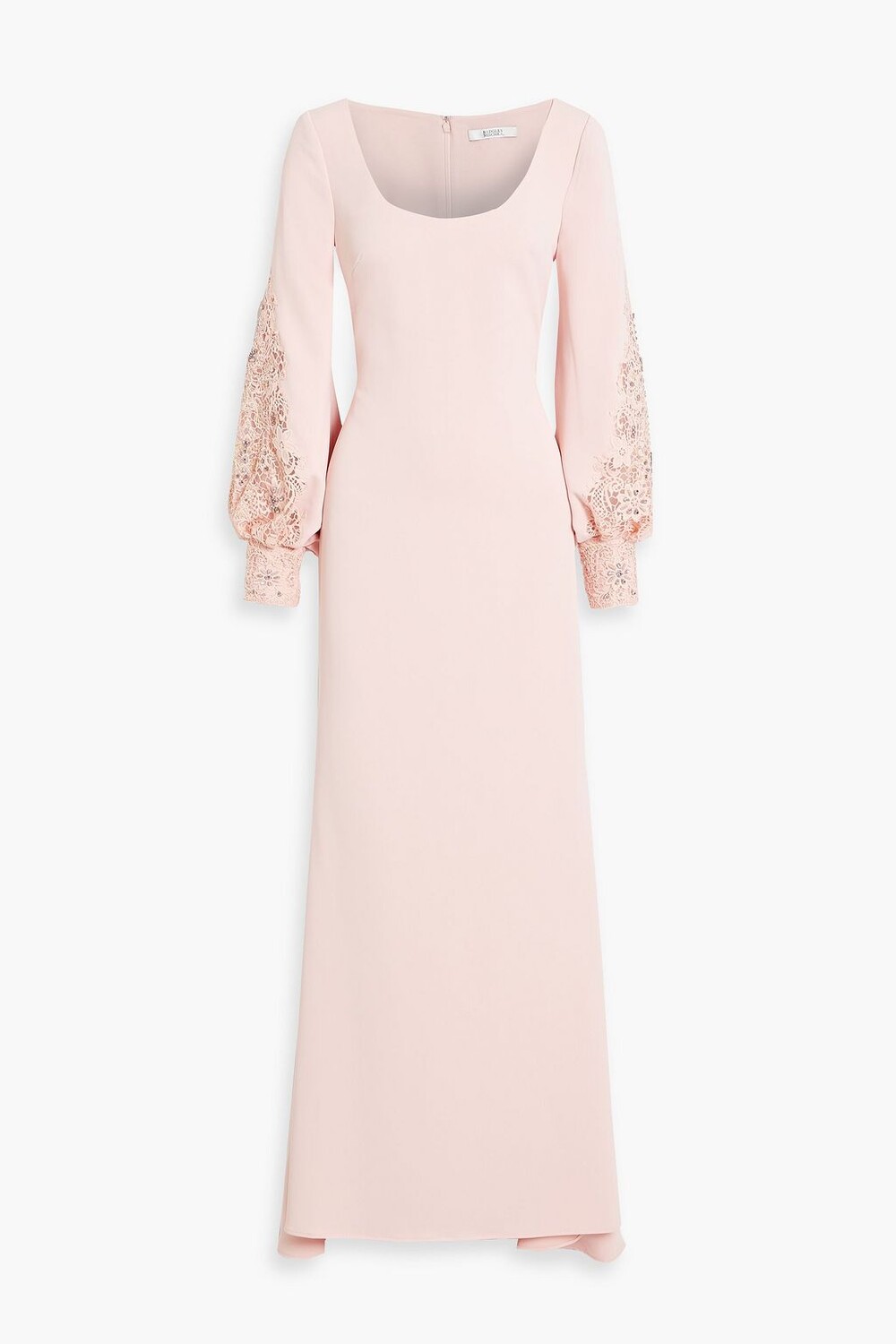 

Украшенное креповое платье с кружевной отделкой BADGLEY MISCHKA, розовый