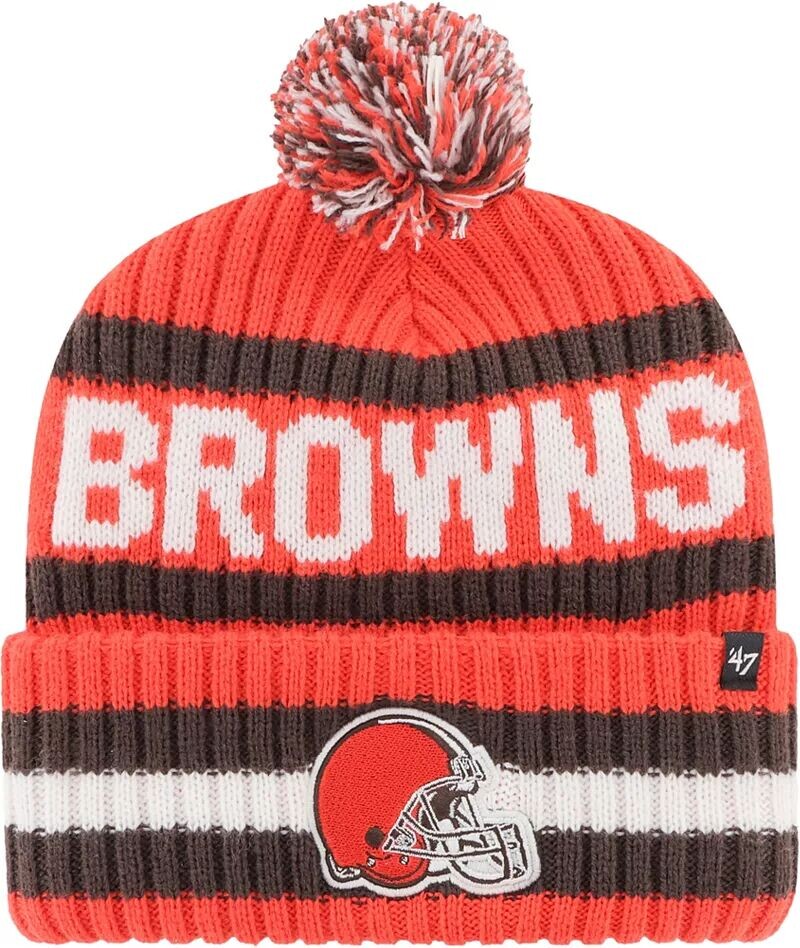 

Мужская шапка-бини 47 Cleveland Browns Bering оранжевого цвета с манжетами
