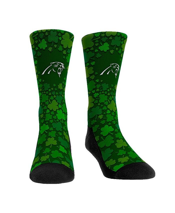 

Мужские и женские носки Carolina Panthers St. Patty's Day Shamrock Crew Socks Rock 'Em, зеленый